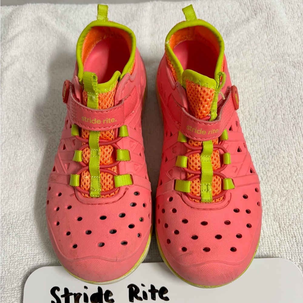 Stride Rite Kids' Pink and Neon Green Water Shoes